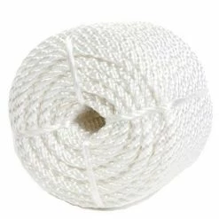 Mibro Baron Twisted Nylon Rope 1/4 Inch x 100 Foot. - White - 63801