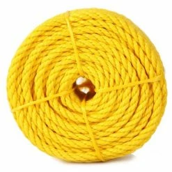 Mibro Baron Twisted Polypropylene Rope 1/4 Inch x 100 Foot - Yellow - 63800