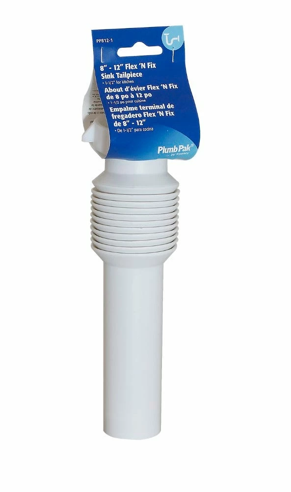 Plumb Pak Flex N Foot Fix Sink Tailpiece Direct Connect 1 1/2 Inch 6 Inch Long - PP812-1 - General Plumbing Hardware - Image 2