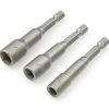 Tekton 3 Piece Magnetic Nut Driver Bit Set - 1/4-3/8 Inch - 2906 - Screw Drivers