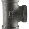 LDR Black Straight Tee 1/2" 312 T-12 - Malleable Fittings