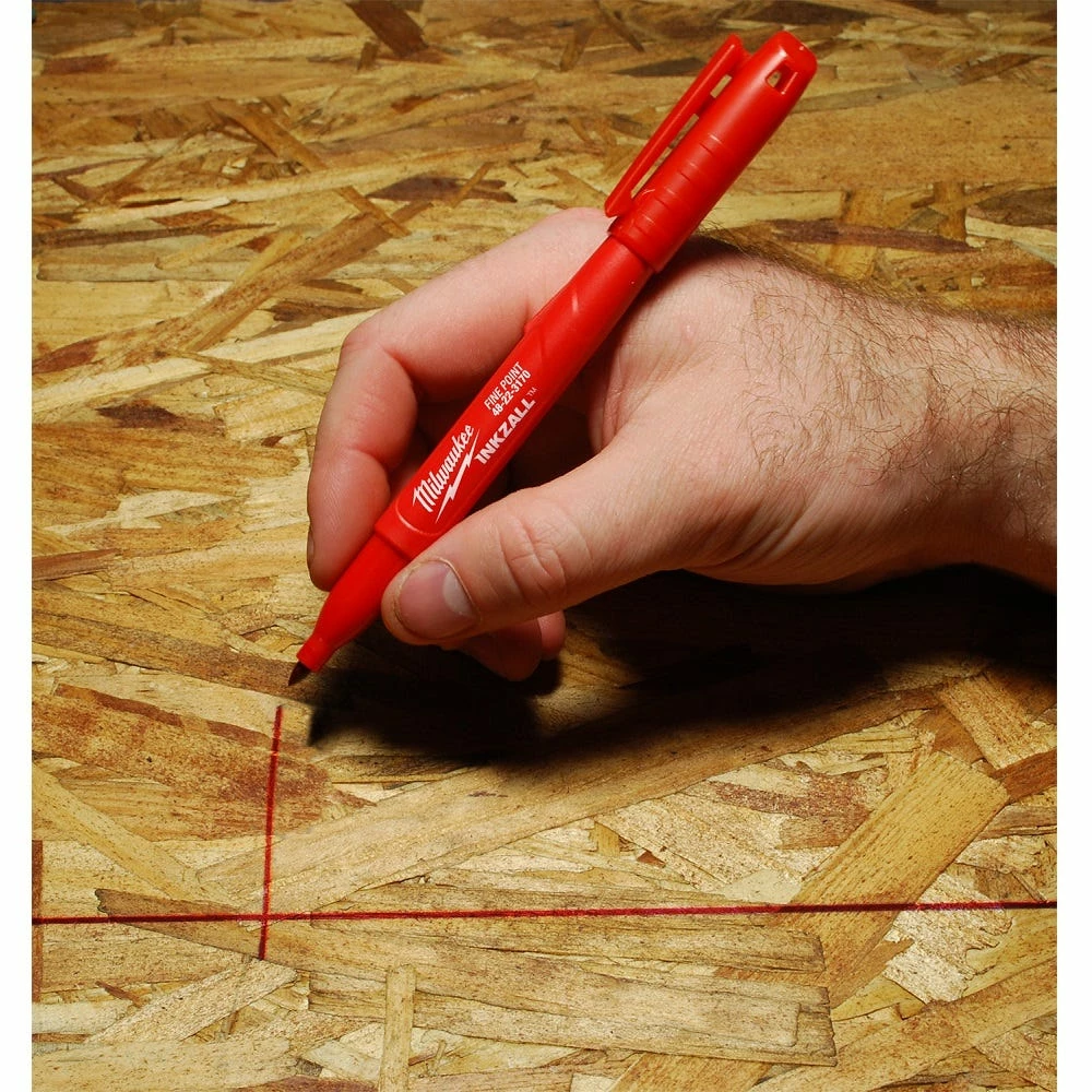 Milwaukee Inkzall™ Red Fine Point Jobsite Permanent Marker - 15386682 - Marking Tools - Image 2