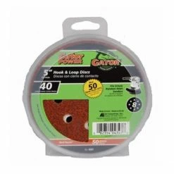 Ali Industries Gator 5 Inch 40 Grit 8 Hole Hook and Loop Disc - 4347 - Abrasives