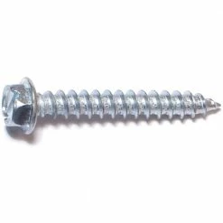 Midwest Fastener #12 x 1-1/2" Zinc Plated Slotted Hex Washer Head Sheet Metal Screws - 10191 - Bolts