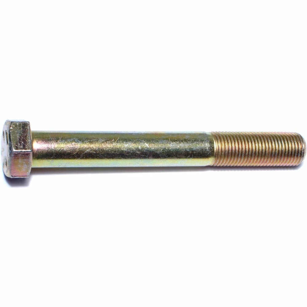 Midwest Fastener 1/2"-20 x 4" Yellow Zinc Plated Grade 8 Fine Thread Hex Cap Screws - 82007 - Bolts - Image 2