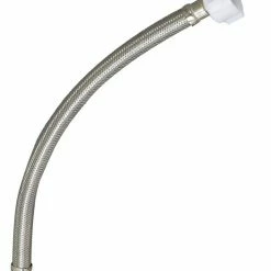 Plumb Pak EZ Stainless Steel Supply Tube 3/8 Comp x 7/8 Fill Valve x 9 Inch long - PP23804 - General Plumbing Hardware