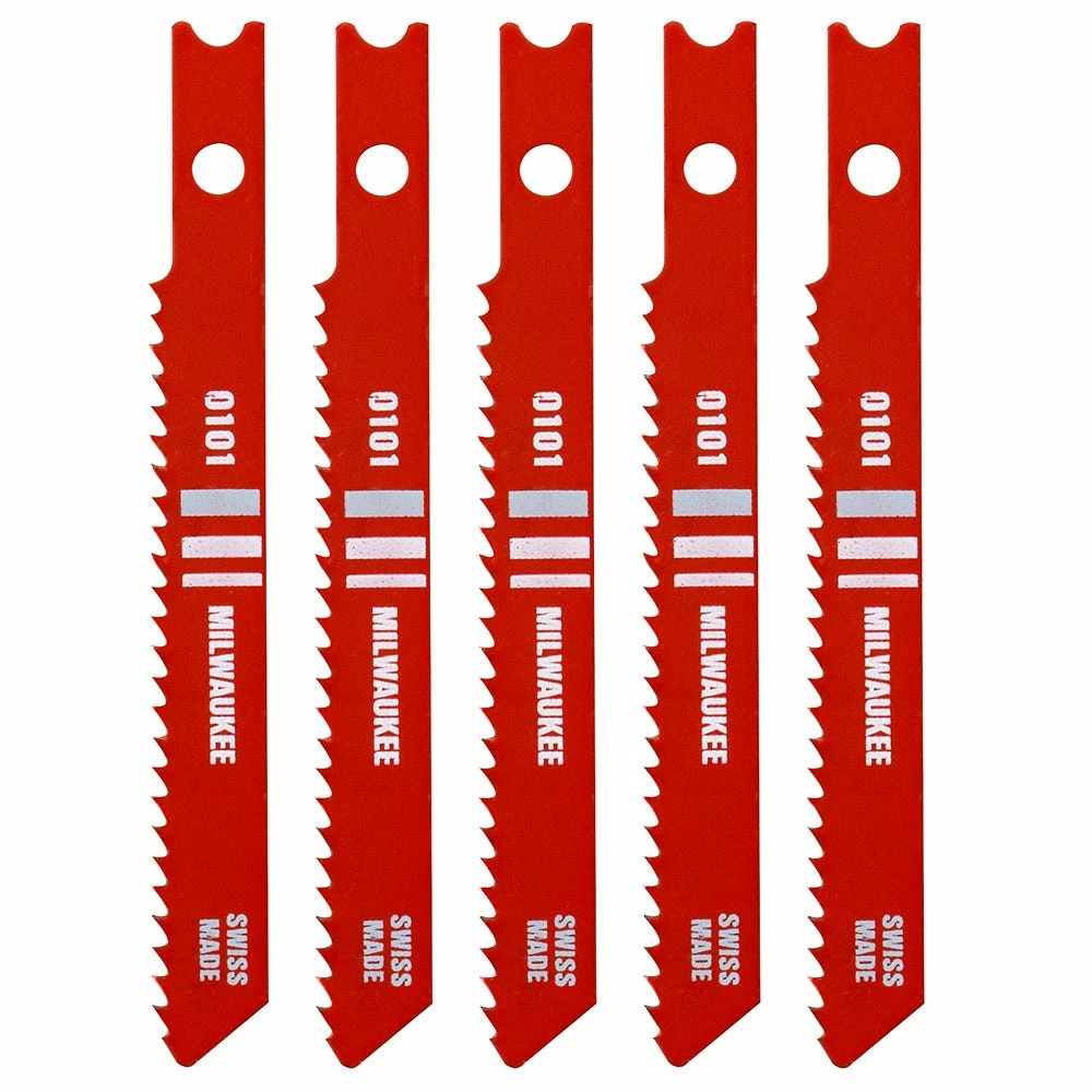 Milwaukee 2-3/4 Inch 14 TPI High Speed Steel Jig Saw Blade 5 Pack 48-42-0101 - Jig Saw Blades - Image 2