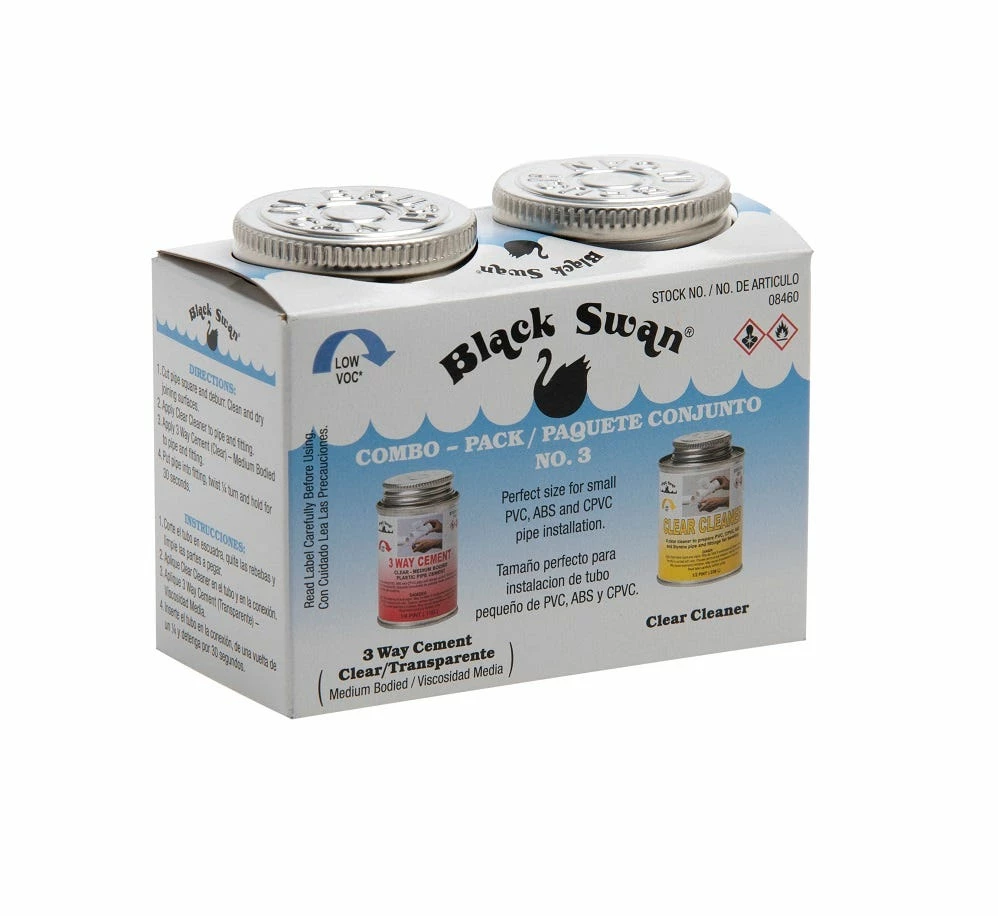 Black Swan 1/4 pt Combo Pack No.3 - 3 Way Cement Clear and Clear Cleaner - 08460 - Painting - Image 2