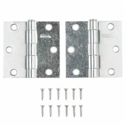 National Hardware 504 Removable Pin Broad Hinges in Zinc plated - N195-651 - Miscellaneous Hardware