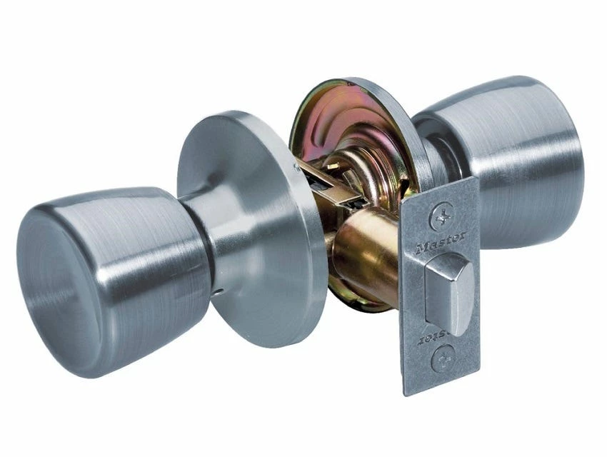 Master Lock Tulip Style Hall and Closet Door Knob Satin Nickel - TUO0415 - Door Hardware