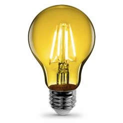 FEIT ELECTRIC Clear Glass Transparent Yellow A19 Dimmable Led Filament Light Bulb - A19/TY/LED - Bulbs