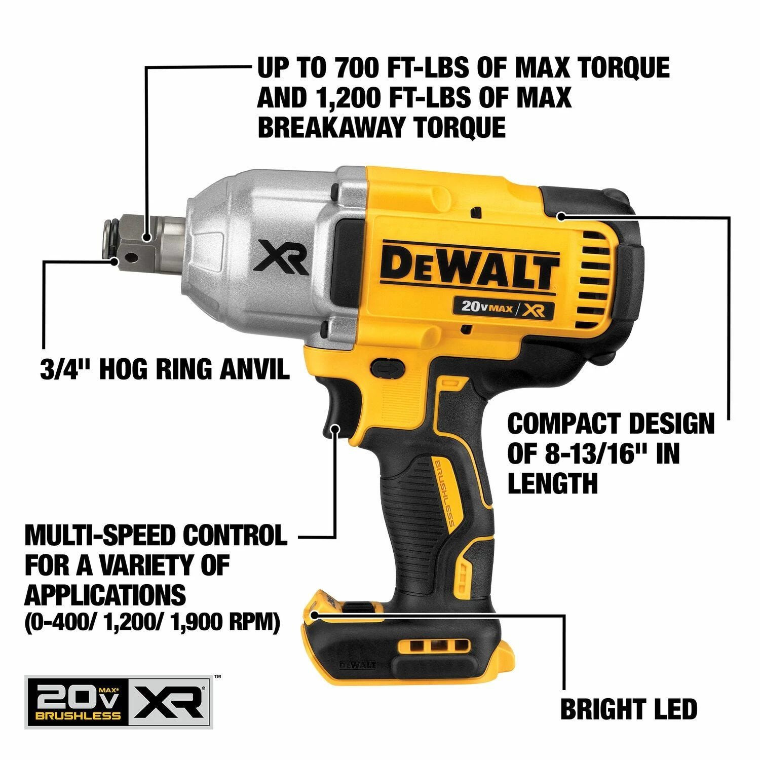 DeWalt 20V 3/4" Impact Wrench Bare Tool Only DCF897B - Impact Wrenches - Image 3