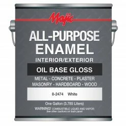 Majic All-Purpose Oil Base Enamel White Gallon - 8-2474-1 - Exterior Paint