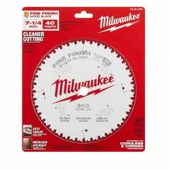 Milwaukee 7-1/4 Inch 40T Fine Finish Circular Saw Blade 48-40-0726 - Circular Saw Blades