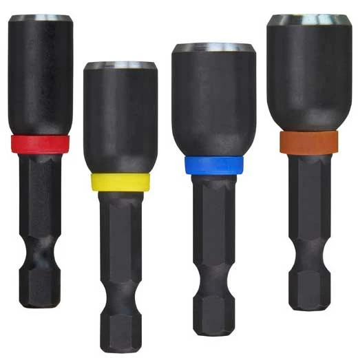 Milwaukee Shockwave™ Impact Duty 1-7/8" Alloy Steel Magnetic Nut Driver Set, 4 Piece Set - 49-66-4562 - Replacement Parts & Accessories