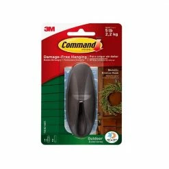 Command™ Outdoor Metallic Bronze Hook 17083BZ-AWES - Miscellaneous Hardware