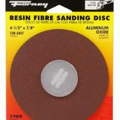 Forney 3 pk Resin Fiber Aluminum O x ide Sanding Discs 4 1/2 inch 120 Grit 71671 - Replacement Parts & Accessories