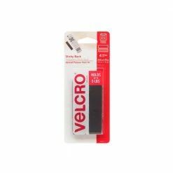 Velcro Brand Sticky Back 3 1/2" x 3/4" Strips Black 4 Count - 19432004 - Adhesives & Tape