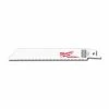 Milwaukee 6" 10 TPI Thick Metal Cutting Sawzall Reciprocating Blades, 5 Pack - 48-00-5092 - Sawzall Blades