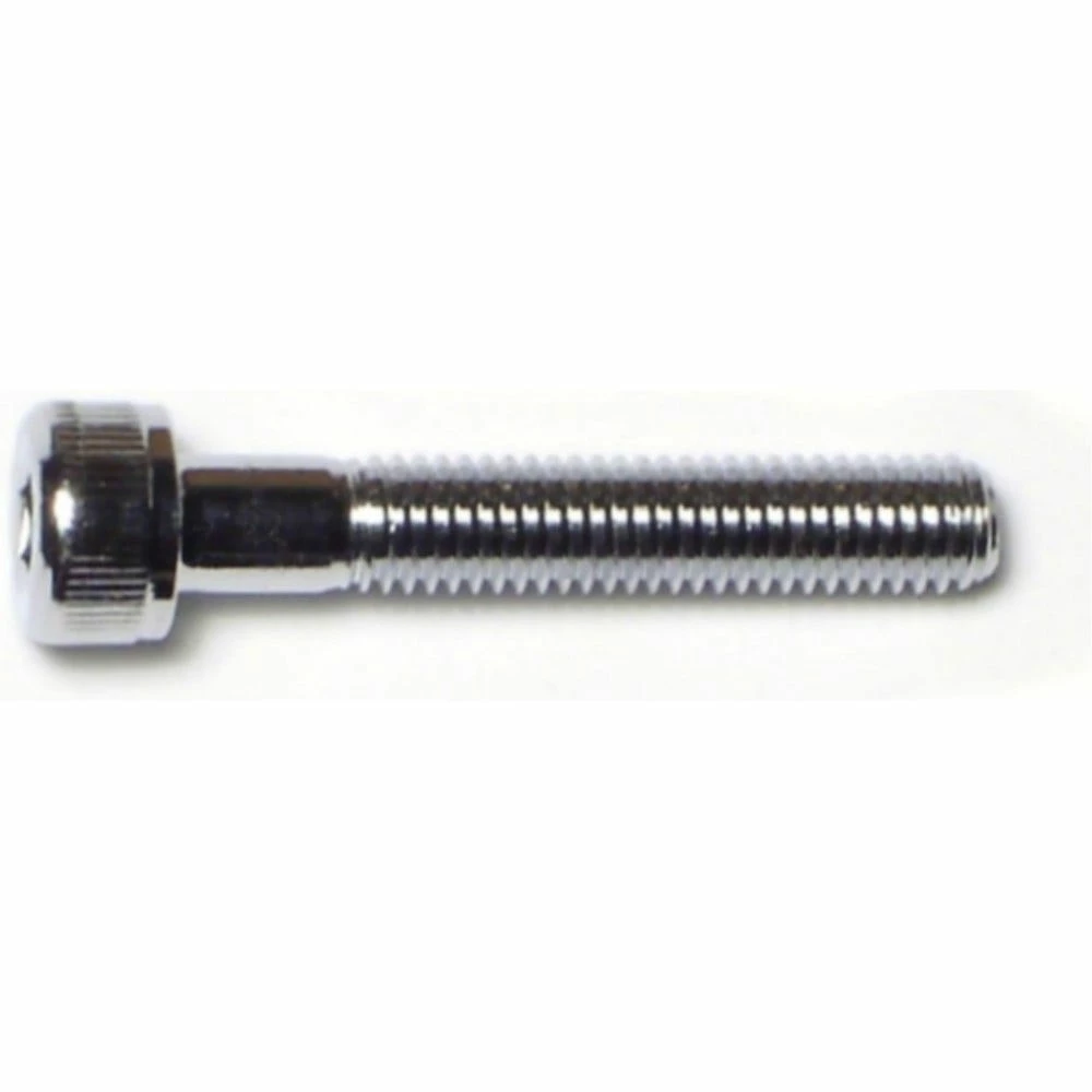 Midwest Fastener 5mm-0.8 x 30mm Chrome Plated Class 12.9 Coarse Thread Knurled Head Hex Socket Cap Screws - 87062 - Bolts