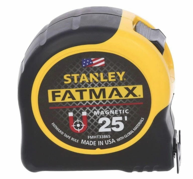 Stanley FatMax Magnetic Tape Measure, 25' - FMHT33865S - Measuring Tools