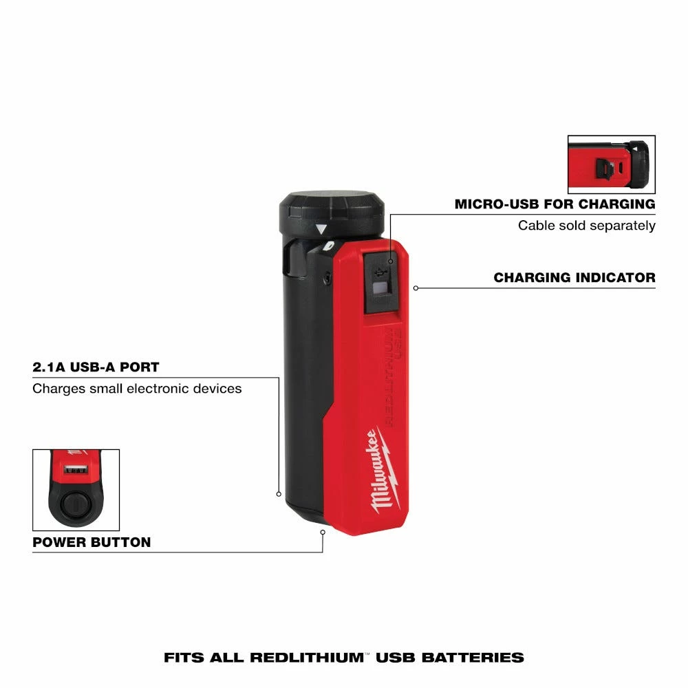 Milwaukee REDLITHIUMâ„¢ USB Charger & Portable Power Source Kit - 48-59-2013 - Batteries & Chargers - Image 3