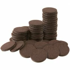 Softtouch 1 Inch Brown Felt Pads 48 Piece - 4728695N - Casters