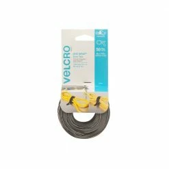 Velcro Brand One-Wrap Thin Ties 8" x 1/2" Ties Gray/Black 50 Count - 19432026 - Adhesives & Tape