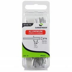 Surebonder 3/16 Inch Medium Aluminum Rivet - 15 Pack - FPC64A - Rivets