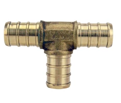 Apollo 1/2 Inch Brass PEX Barb Tee - APXT12 - Bathroom