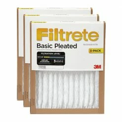 3Pk Filtrete Basic Pleated Filter 20x25x1 (FBA03-3PK-2) - Furnace Filters & Maintenance
