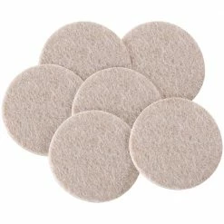 Softtouch 2 Inch Oatmeal Felt Pads 6 Pieces - 4713295N - Casters