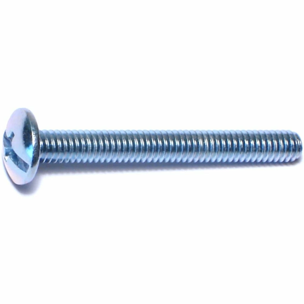 Midwest Fastener #8-32 x 1-1/2" Zinc Plated Coarse Thread Combo Truss Head Machine Screws - 82135 - Bolts