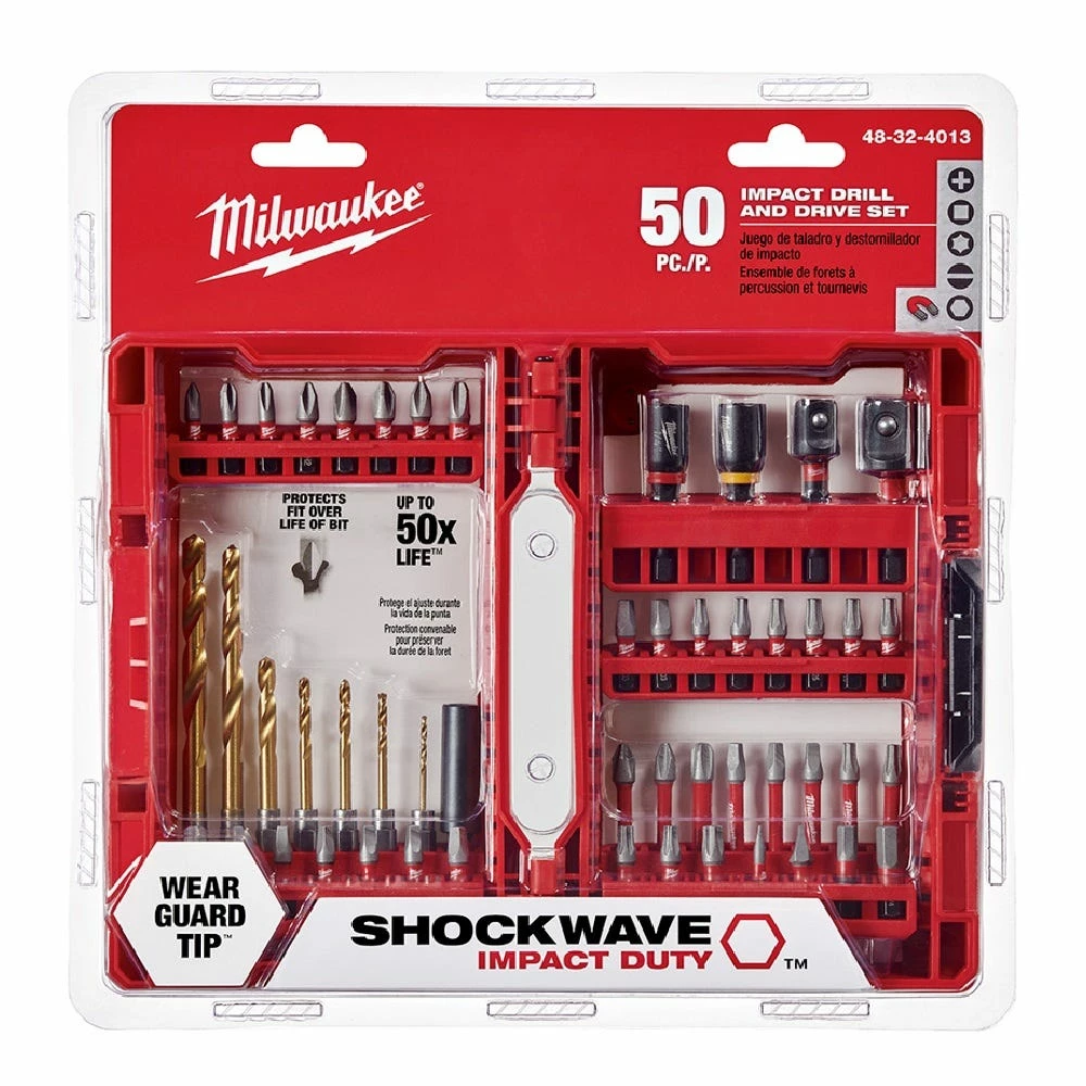 Milwaukee Shockwave 50 Piece Impact Drill & Drive Set - 48-32-4013 - Drills & Drivers
