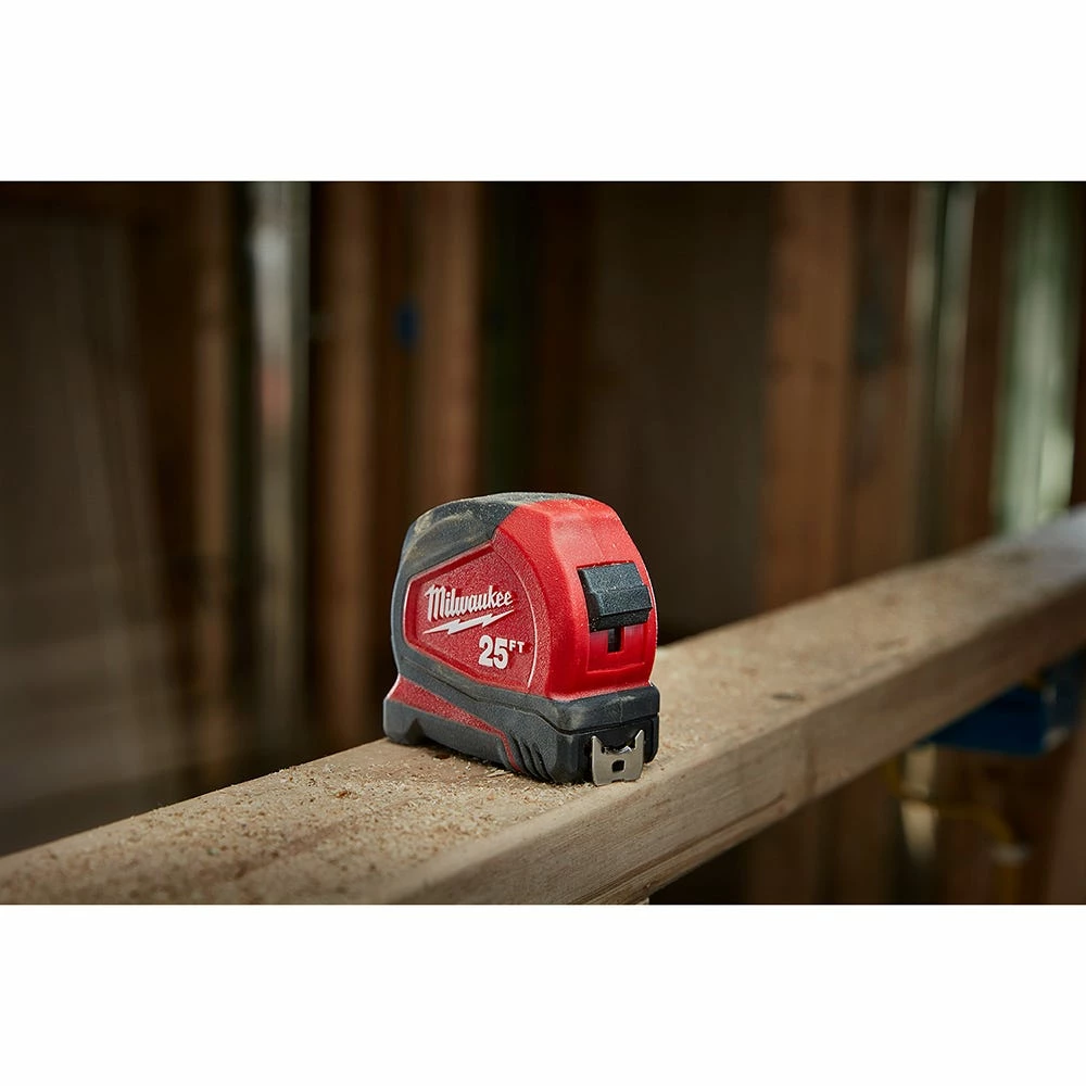 Milwaukee 25' Compact Auto Lock Tape Measure - 48-22-6825 - Leveling & Squares - Image 7