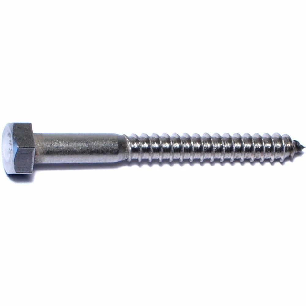 Midwest Fastener 5/16" x 3" 18-8 Stainless Hex Head Lag Screws - 83486 - Bolts