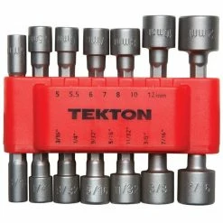 Tekton 14 Piece Quick - Change Power Nut Driver Bit Set 3/16 - 7/16 Inch - 2938 - Screw Drivers