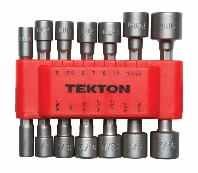Tekton 14 Piece Quick - Change Power Nut Driver Bit Set 3/16 - 7/16 Inch - 2938 - Screw Drivers