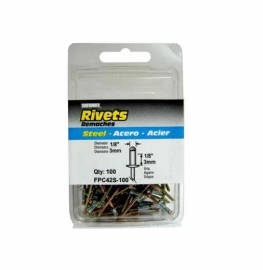 Surebonder 1/8 Inch Short Steel Rivets - 100 Pack - FPC42S-100 - Image 3