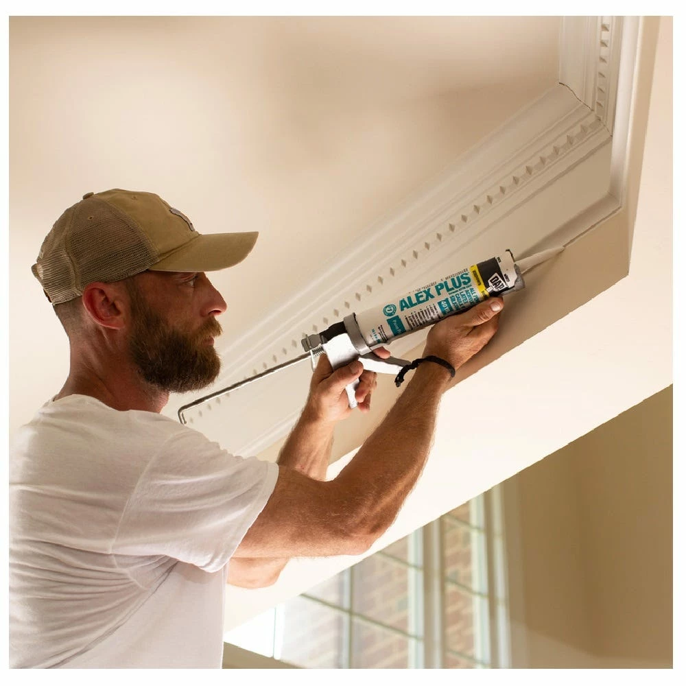 DAP Alex Plus All Purpose Acrylic Latex Caulk Plus Silicone - White, 10.1 oz. - 7079818152 - Caulks Sealants - Image 4