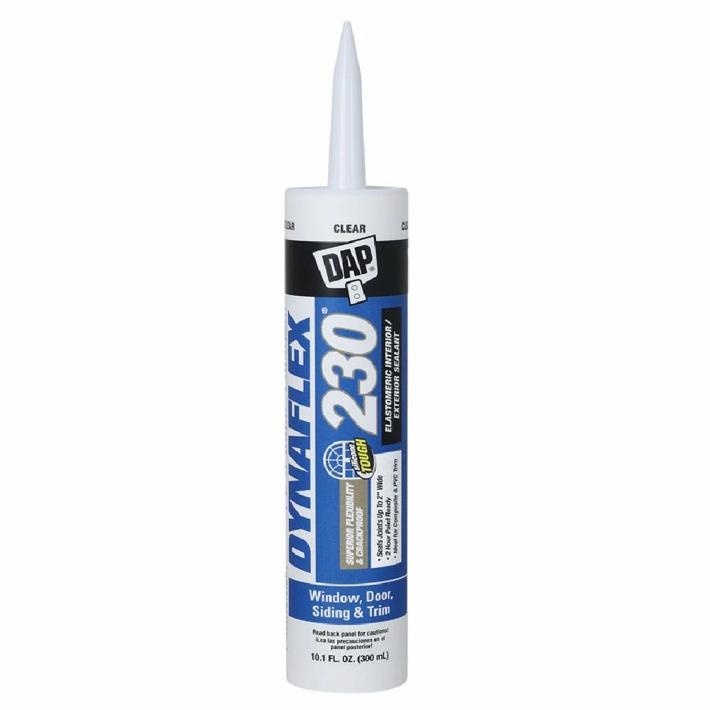 DAP Dynaflex 230 Premium Elastomeric Sealant - Clear, 10.1 oz. - 7079818304 - Caulk & Sealants