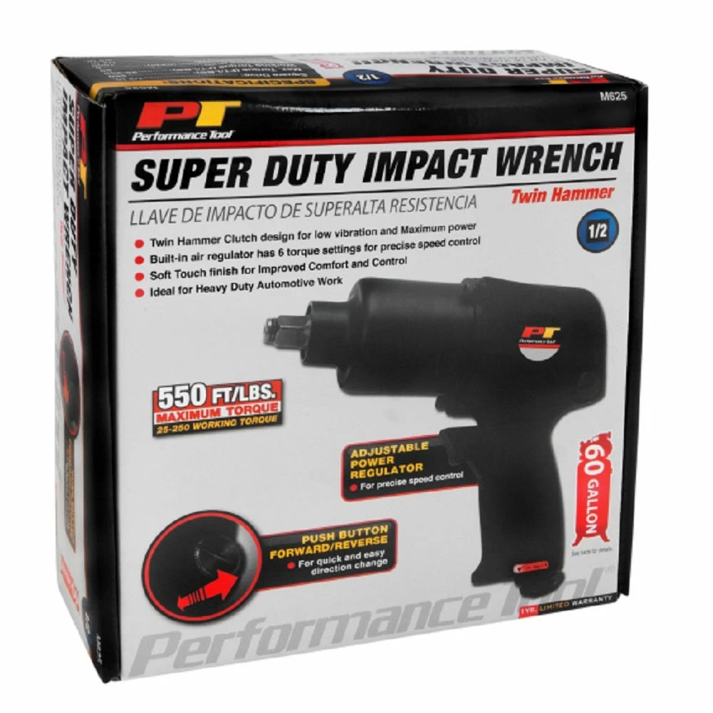 Performance Tool 1/2"Â Super Duty Impact Wrench - M625 - Impact Wrenches - Image 2