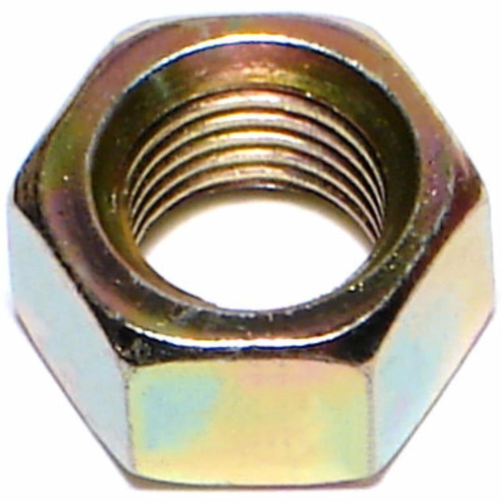 Midwest Fastener 3/8"-24 Yellow Zinc Plated Grade 8 Fine Thread Hex Nuts - 82023 - Bolts