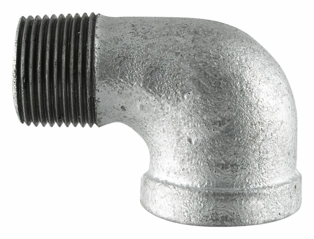 LDR Galvanized 90 Degree Street Elbow 1/4" 311 SE90-14 - Malleable Fittings