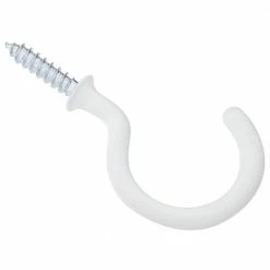 National Hardware 2020 Cup Hooks in White vinyl coated - N248-450