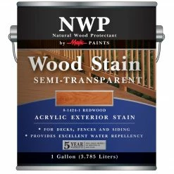 Majic NWP Acrylic Exterior Semi-Transparent Wood Stain Redwood Gallon - 8-1424-1 - Stains