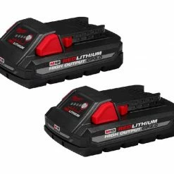 Milwaukee M18 Red-Lithium High Output CP3.0 Battery, 2 Pack - 48-11-1837 - Batteries & Chargers
