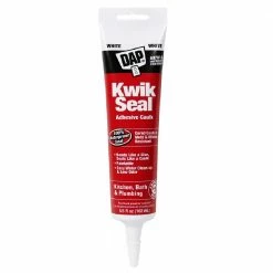 DAP Kwik Seal Kitchen & Bath Adhesive Caulk - White, 5.5 oz. - 7079818001 - Caulk & Sealants