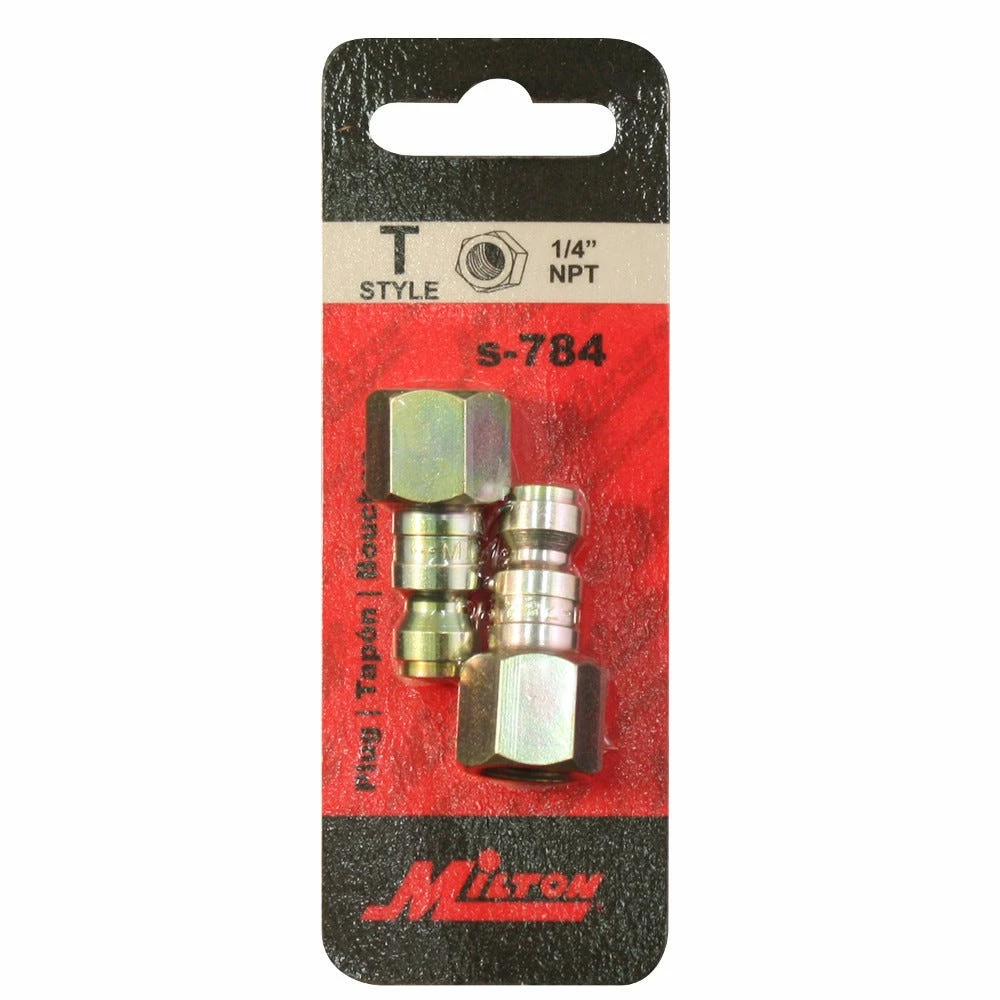 Milton 2 Pack 1/4 inch FNPT T-Style Plug S-784 - Miscellaneous Hardware - Image 3