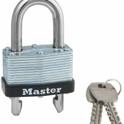 Master Lock 1-3/4 Inch 44mm Wide Laminated Steel Warded Padlock with Adjustable Shackle - 510D - Padlocks
